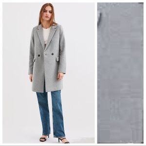 • Zara Gray Wool Blend Menswear Coat •